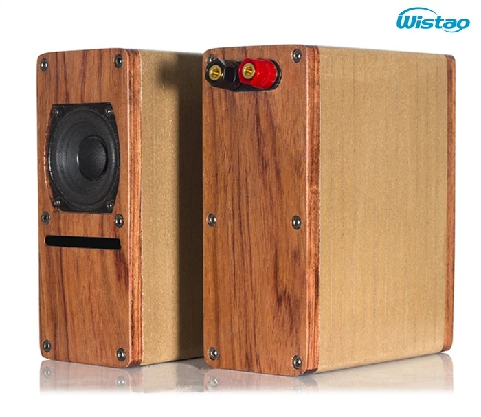 IWISTAO HIFI Speaker 2 Inch Full Range Labyrinth Structure  Wooden 2 X 10W 4 ohm 84dB Rosewood Color 1 Pair Stereo Audio