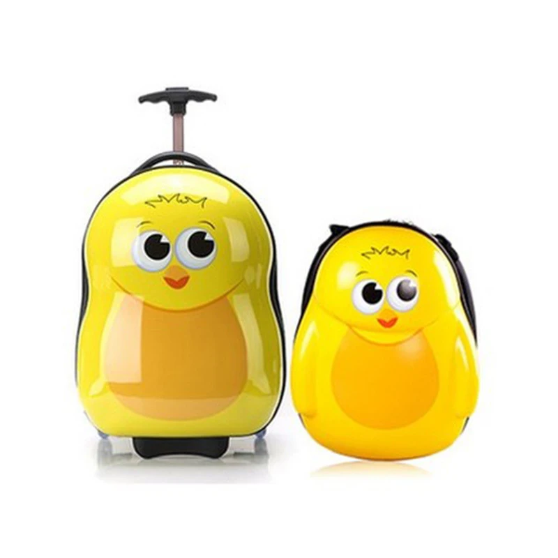 Letrend New Fashion Cartoon Dễ Thương Động Vật Trẻ Em Cán Luggage Set Boy Cô Gái Xe Đẩy Du Lịch Sinh Viên 18 inch Nội Trú Thân Túi