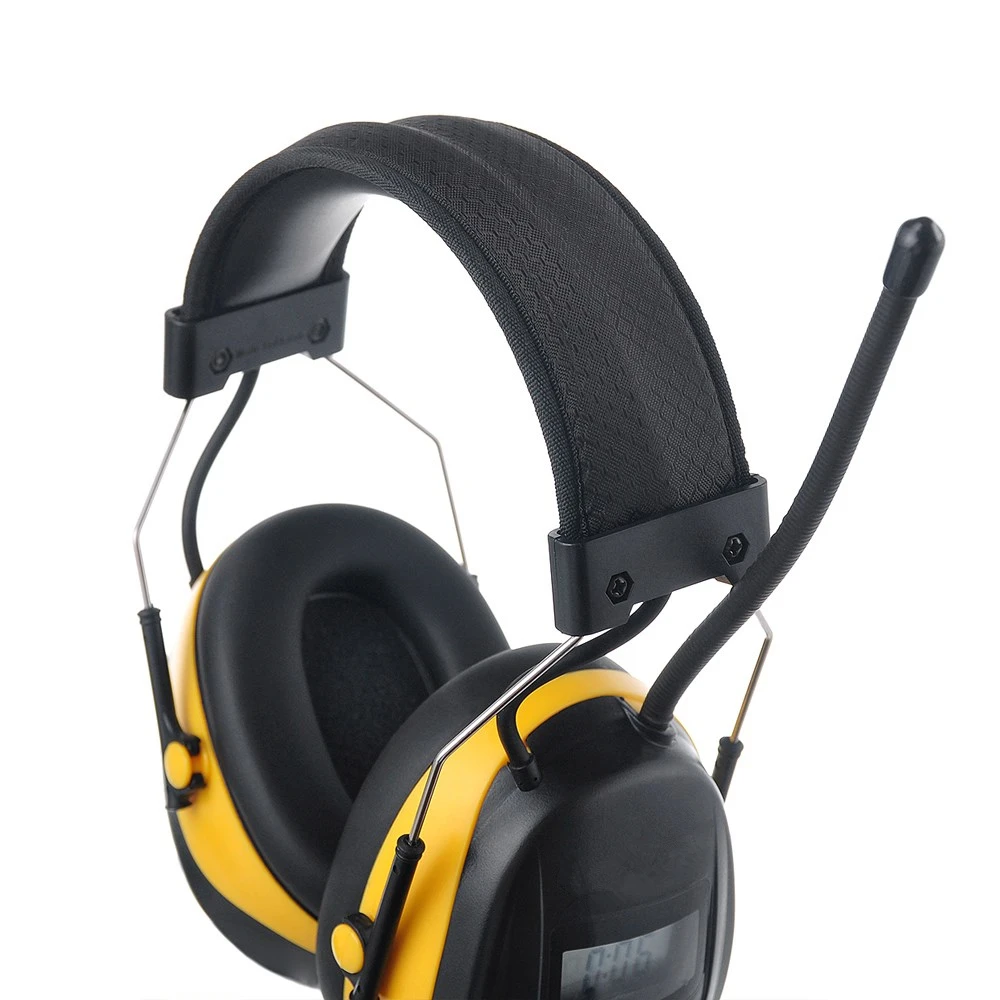 NRR 25dB MP3 AM FM Radio Hearing Protection Ear Muffs Electronic Ear Protector Noise Reduction Safety Earmuffs for Working