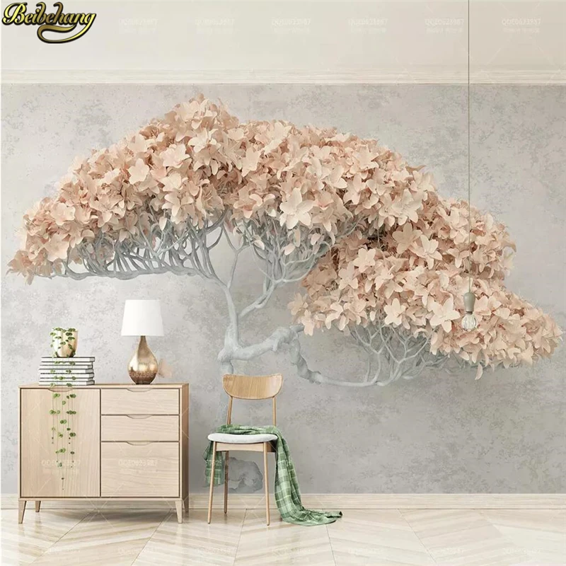 beibehang Custom Simple European Modern tree photo Mural Wall Papers 3D Art Wall Decor Restaurant Living Room Bedroom Wallpaper