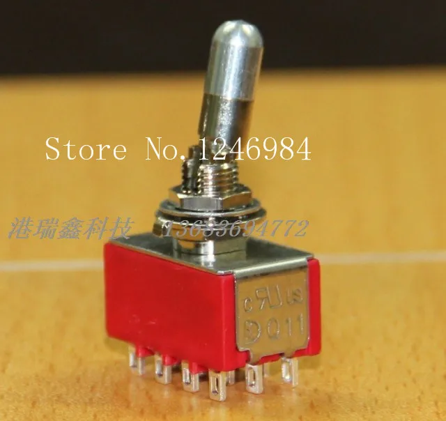 [SA]T8401-LKBQ twelve feet four interlocking anti mistakenly hit two tranches M6.35 neck lock toggle switch Q11 Deli Wei--10pcs/