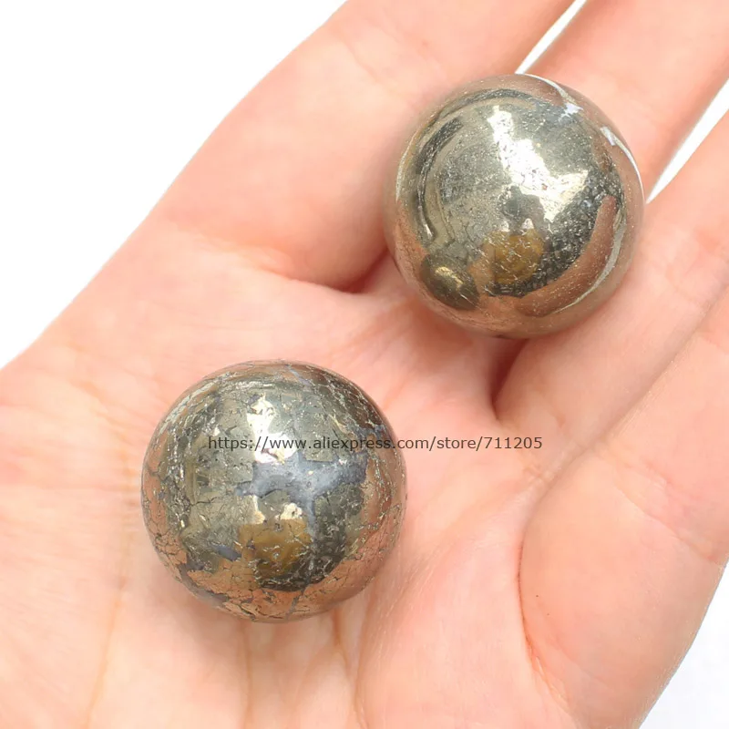 1Pcs ,Natural Pyrite Smooth Ball beads ,25mm/30mm , For DIY Jewelry Making, pendant,necklace