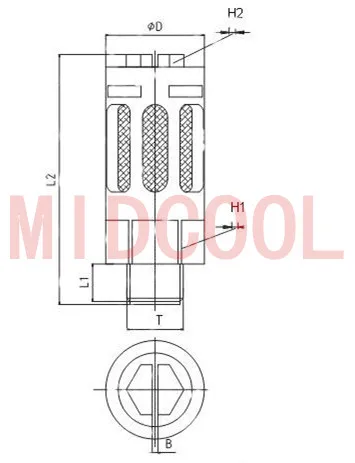 Plastic silencer muffler PSU-15 thread 1/2