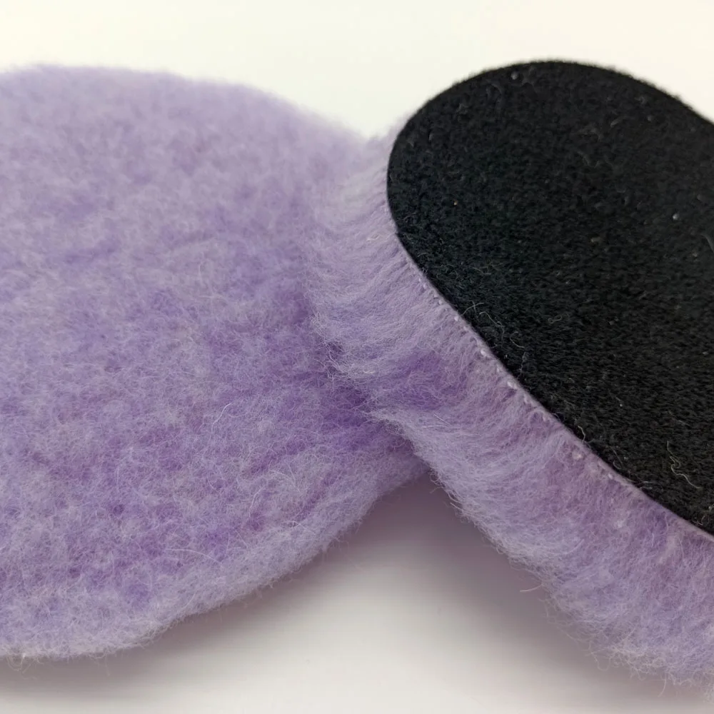 3/4/5/6/7Inch Purple Wool Pad For Automotive Car Polisher High Density Lambs Woollen Polish Buffing Pad For Car Polishing