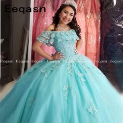 Sweet 16 Year Quinceanera Dresses Vestido debutante 15 anos Ball Gown Lace Applique Customized Princess Prom Dress For Party