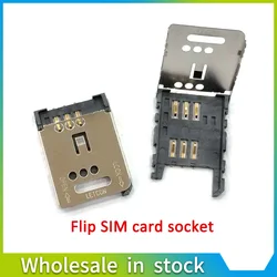 Micro SIM Flip 6PIN Socket Connector Big Panel PC Computer Card Intelligent Cellphone Mainboard Circuit Board Accessory Repair