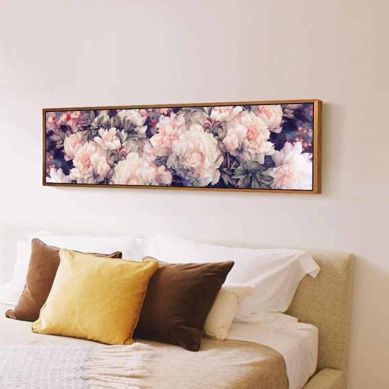 5D New Full Diamond Painting Wealthy Peony Flower Cross Stitch Modern Bedside Bedroom Painting Diy Diamond Embroidery