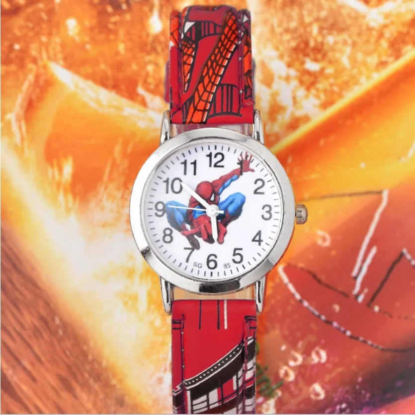 Disney Marvel Obral Besar Jam Tangan SpiderMan Jam Tangan Kartun Lucu Baru Jam Tangan Anak-anak Hadiah Jam Anak-anak Reloj Montre Relogio