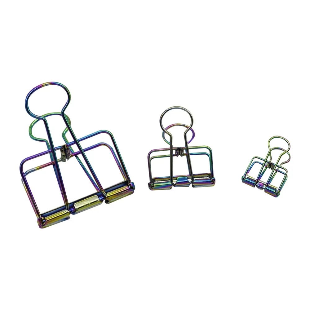 

The New metal Hollow Elliot folder Creativity plating Ticket holder folder Paper clip Office Supplies Student stationery