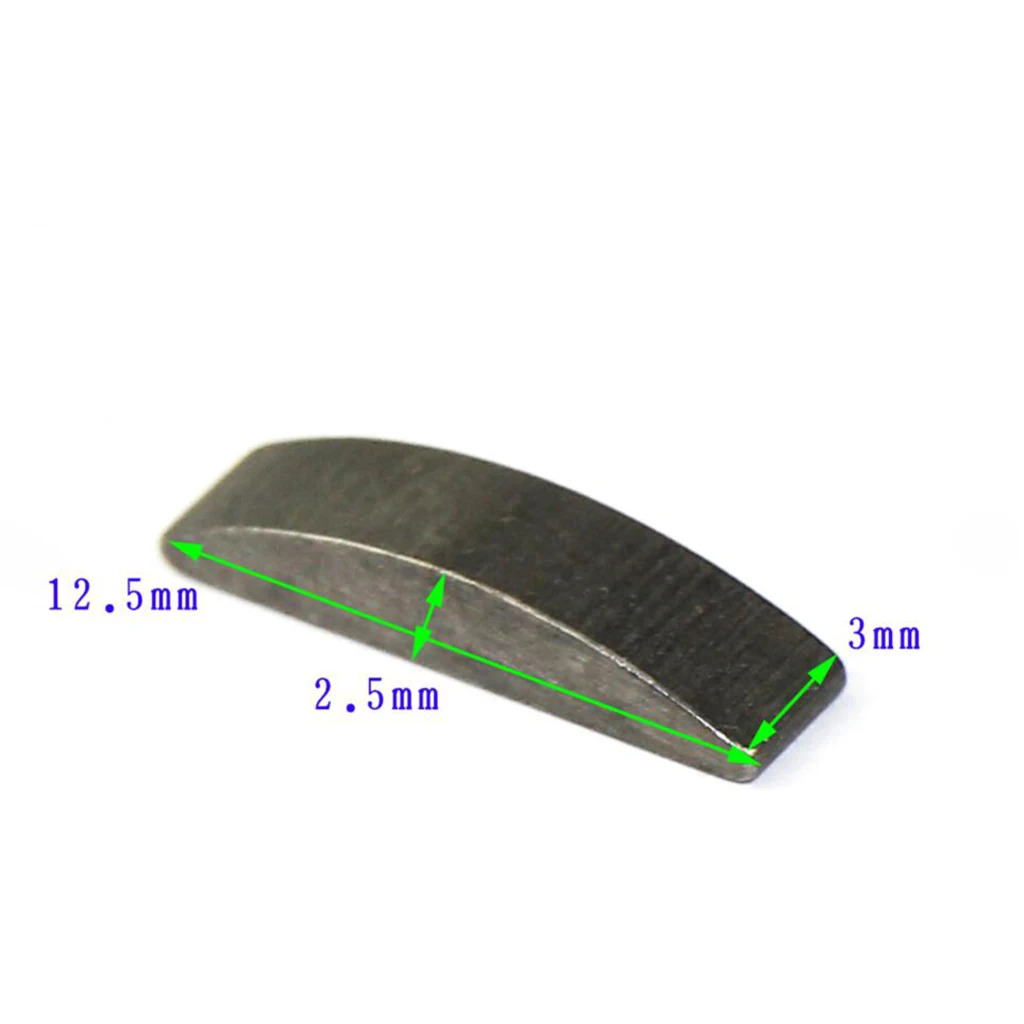 4x Metric Woodruff Key Set 12.5mm x 3mm x 2.5mm (L. x W. x Thickness)