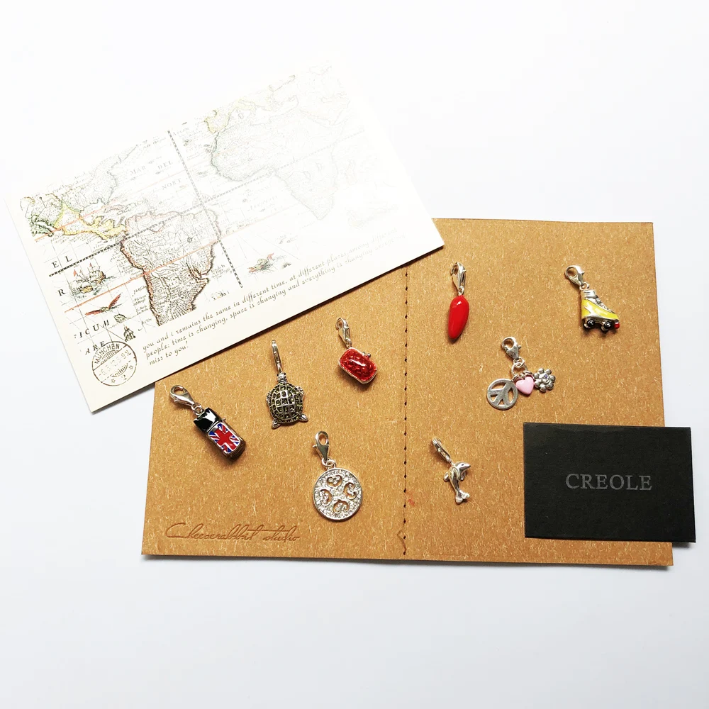 Kocham spokój London Taxi Roller Chili portfel żółw delfin Ornament urok wisiorek, 2019 Trendy biżuteria 925 srebrny prezent — zdjęcie 7