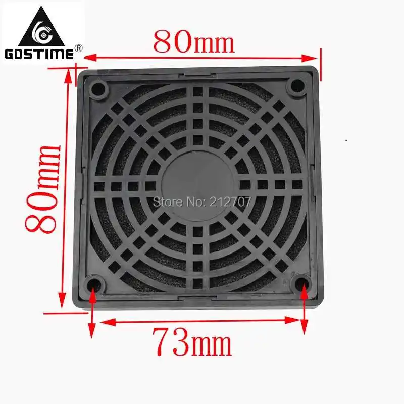 

2 PCS Gdstime Dustproof 80mm Case Fan Dust Filter Cover for 8cm PC Computer Case