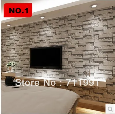 Free shipping stereo PVC imitation brick pattern wallpaper wallpaper background wallpaper bedroom living room TV wall