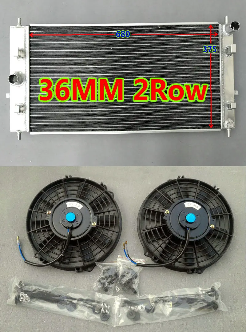 Aluminum radiator + Fans for Chevrolet Cobalt Pontiac G4/G5 Pursuit SS LTZ LSJ LNF 2.0 2.2 2.4L Ecotec 2005-2010 MT 06 07 08 09