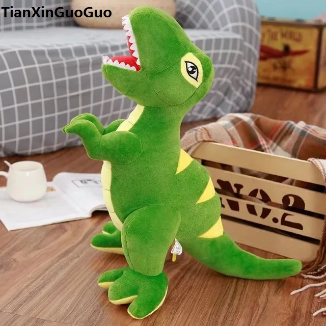 

stuffed plush toy cartoon green Tyrannosaurus dinosaur large 90cm plush toy soft doll throw pillow toy birthday gift s0235