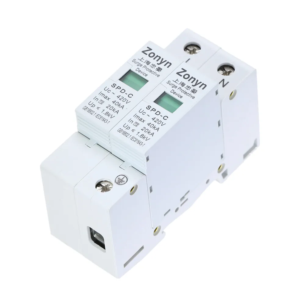 Устройство для защиты от перенапряжения 2P SPD, 420 в, 20-40 кА, 1 шт.