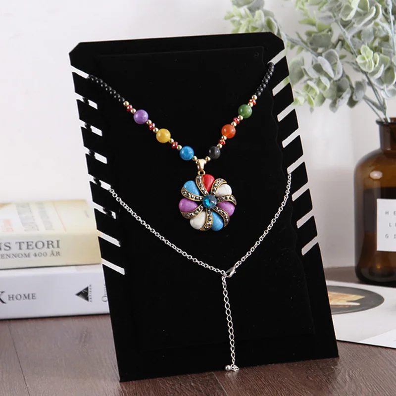 Hot Selling 4 Color Necklace Bust Jewelry Pendant Chocker Display Holder Organizer Stand Fashion Jewellery Shelf Adjustable Back