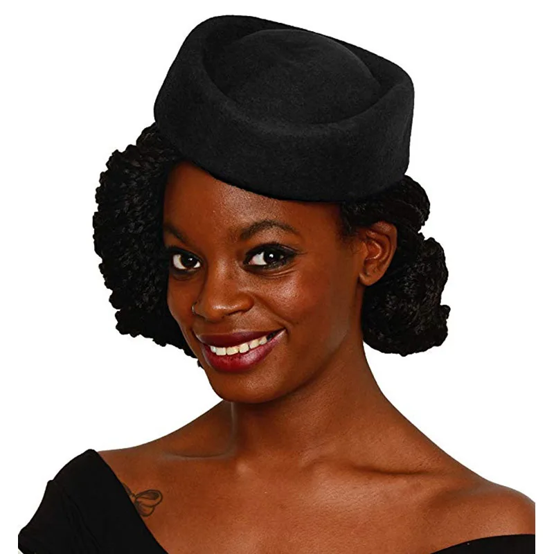 Wool Air Hostesses Pillbox Hat Millinery Making Fascinater Base Stewardess Oval Retro Cocktail Party Wedding Church Hats