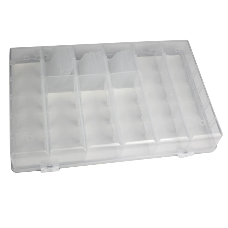 LAOA Transparent 6/8/10/13 Grid Storage Box Plastic Boxes For Trifles Parts Tools Jewelry Display Box Screw Case Beads Container