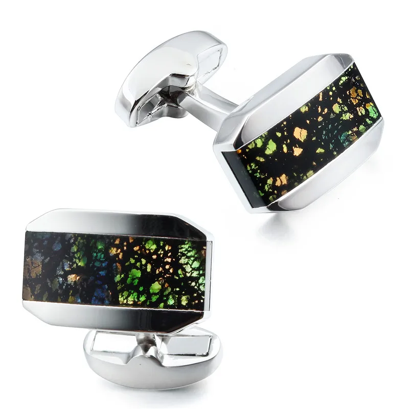 Cufflinks For Men with Gift Box, Handmade with Dichroic glass, Match Suits Cuffs Daily Use Dress for Ordinary Men