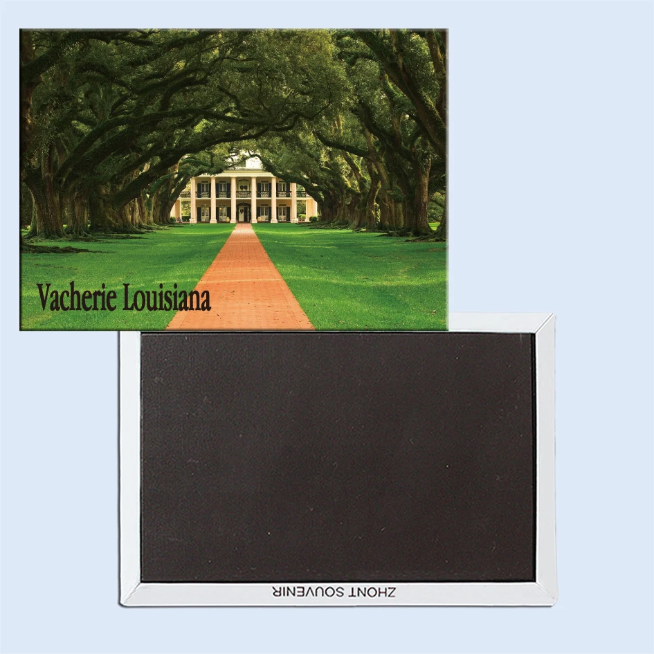 

Oak Alley Plantation, Vacherie, Louisiana, Magnetic Refrigerator Affixed With Tourist Souvenirs Home Accessories 24893