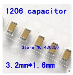 100pcs 1206 SMD capacitor 16V 22uf(226M) 47uf(476M) 100uf(107M) 10UF  4.7UF 1UF 475 225 1UF 0.1UF  0.47UF
