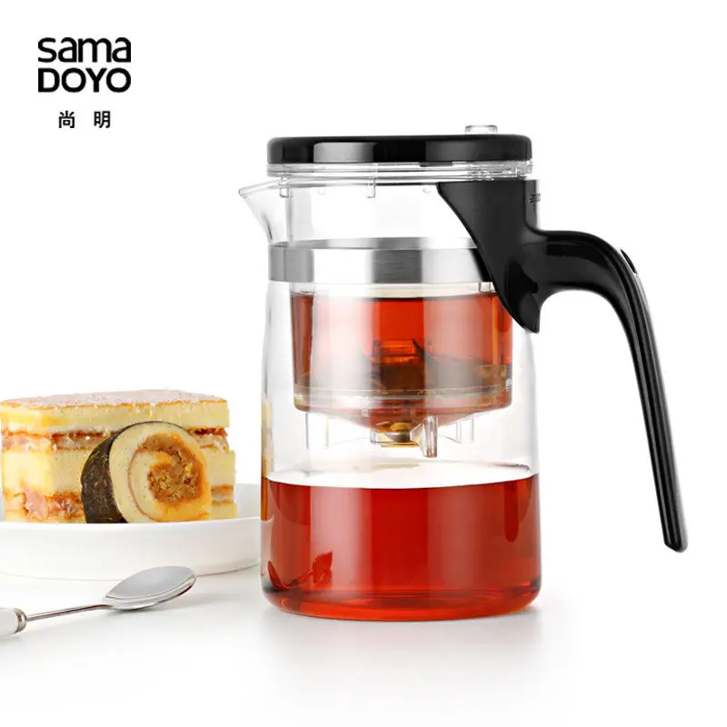 

Samadoyo E-01 High Grade Gongfu Teapot & Mug 500ml Glass Teapot SAMA Art Tea Cup for Dian Hong Black Tea Da Hong Pao