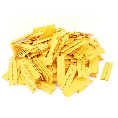 

480Pcs 5mm/6mm/14mm 2:1 Heat Shrink Tube Sleeving Wrap Wire Kit 3 Sizes Yellow