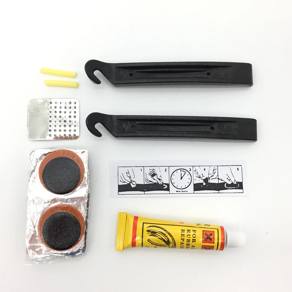 Bike Tire Repair Kits Bicycle Repair Tools Bike Tools Bicycle Accessories Rubber Patch Glue Lever For Cycling Portable Kits Sets