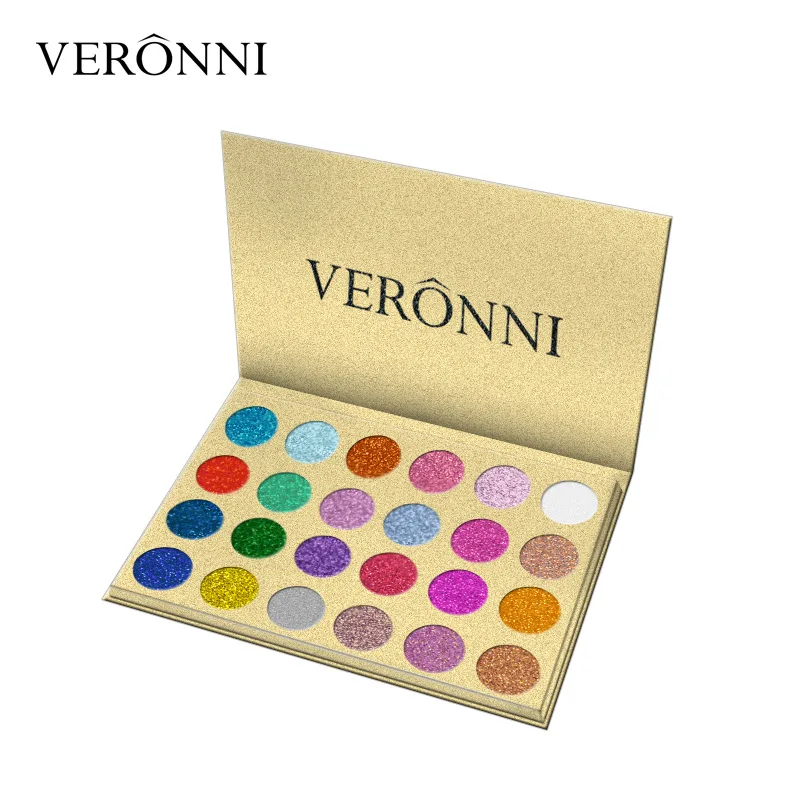 

VERONNI Glitter Eyeshadow Palette 24 Colors Full Size Waterproof Long Lasting glitter pressed powder Eyes Cosmetics DHL free