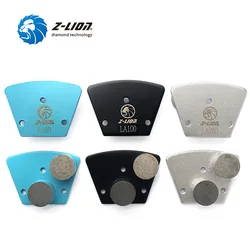 Z-LION 3pcs Metal Trapezoid Diamond Floor Grinding Discs 2 Diamond Bar Grinding Heads Plate for Concrete Terrazzo Floor