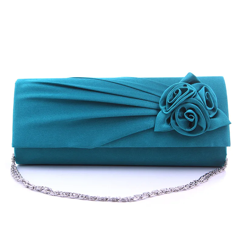 

Fashion Women Evening Party Clutch Bag Solid Shoulder Bag Purse Satin Wedding Handbag with Chain Women's Handbags Bolsos Mujer