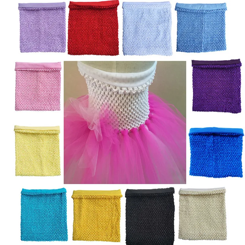 1pc 25x30cm 12inch with Lined Crochet Tutu Tube Adult Chest Wrap Spool Tutu Soft Wedding Birthday Party Kids Favors Baby Shower