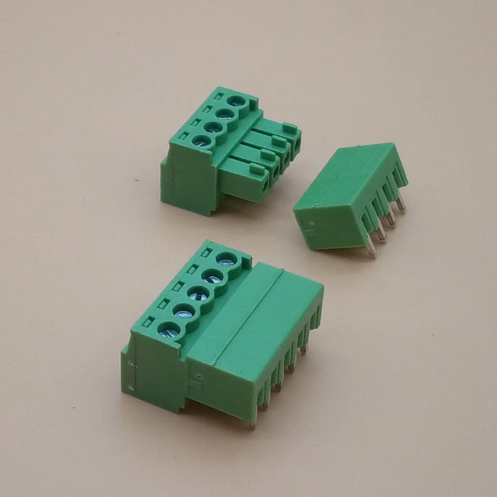 10 Sets 3.81mm 2/3/4/5/6/7/8 pin Right Angle Terminal Plug Type 3.81 Pitch Connector Pcb Screw Terminal Block