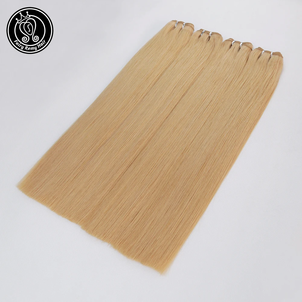 Fairy Remy Hair Double Drawn 14" 16" 18" 20" 22" 24" 100% Remy Natural European Human Hair Bundle Weft Extensions Weave 100g/pc