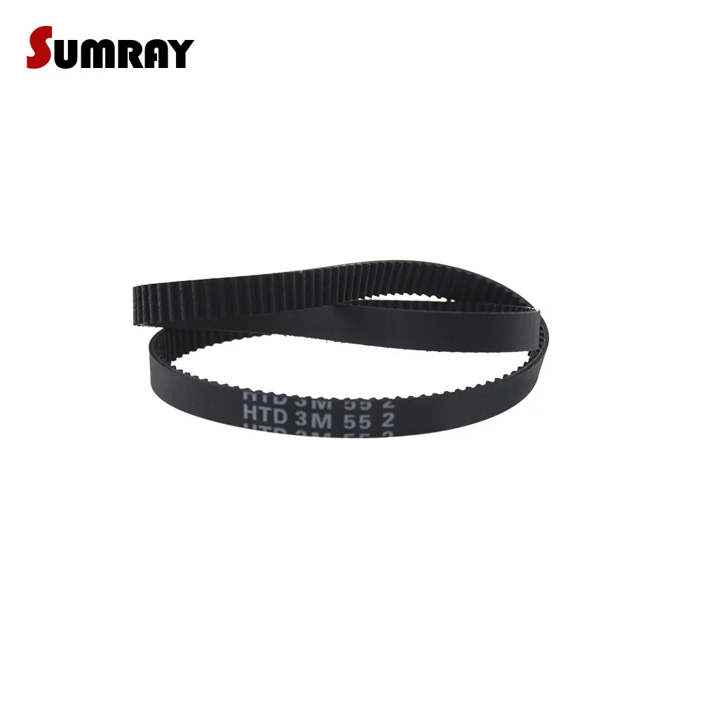 Transmission Belt HTD3M-522/525/528/531/537/540/543/546/549/552/555mm Pitch Length 10/15mm Width Timing Belt for Sewing Machine