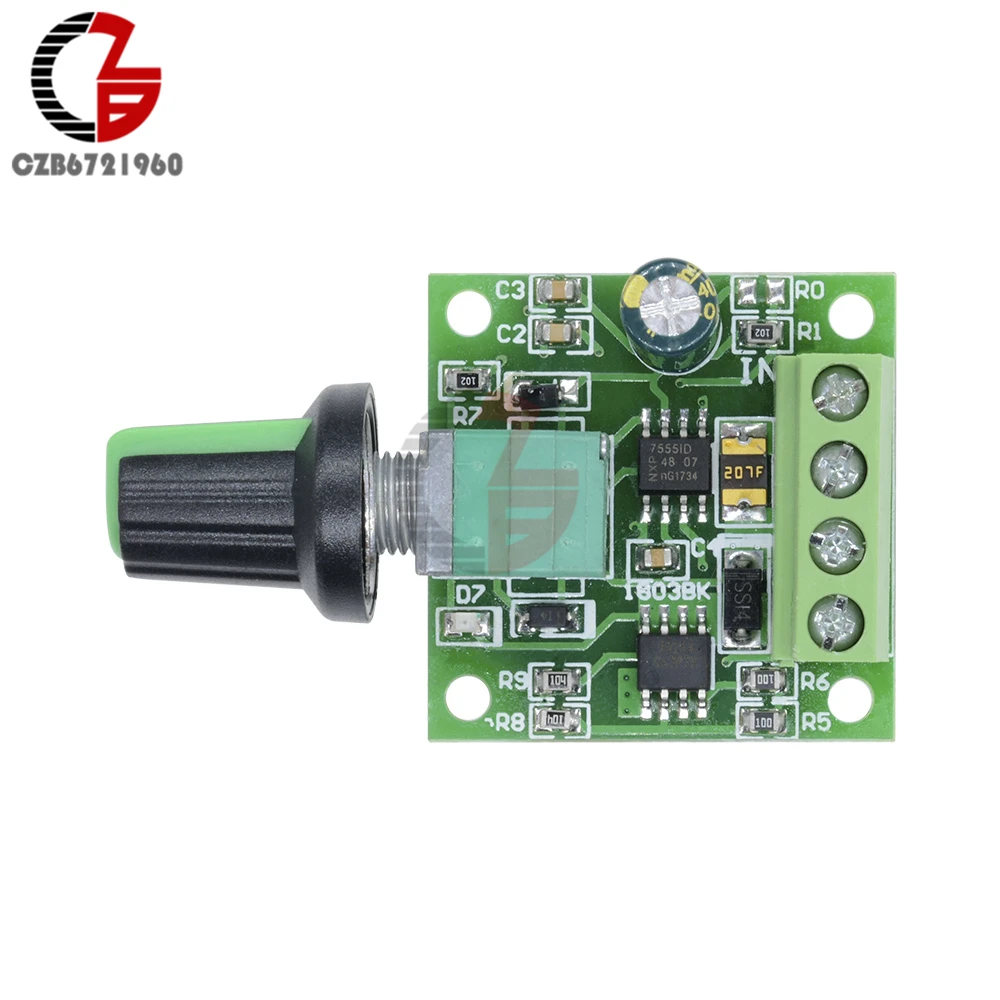 30W Voltage Regulator 2A DC 1.8V -15V PWM Motor Speed Controller Regulator Fan Speed Control Switch PWM Adjustable Drive 5V 12V