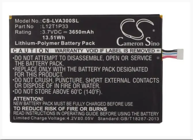 Cameron Sino 3650mAh battery for LENOVO Ideapad A1000L-F60041 A1010 A3300-T A1010-T A5000 A3000 A7-30 A3000-H L12D1P31 L12T1P33