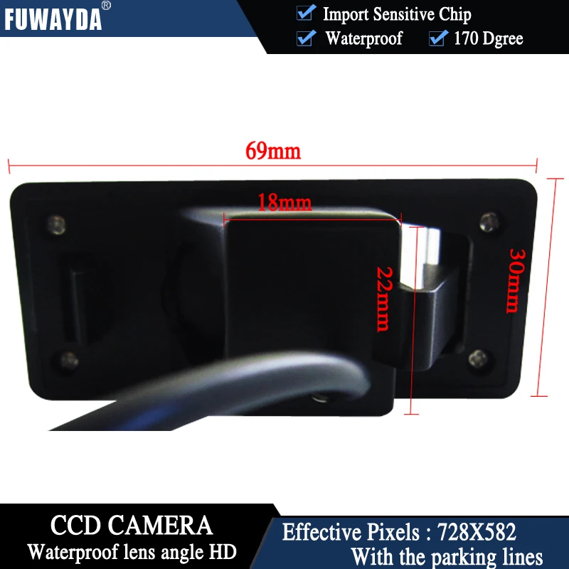 FUWAYDA Color CCD Chip Car Rear View Camera for TOYOTA LAND CRUISER 200 LC200/Toyota REIZ 2009+4.3 Inch  rearview Mirror Monitor