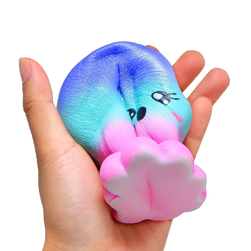 Kawaii Super Jumbo Stress Reliever Toy, Squishy, Galaxy, Frutos do mar, Lula, Polvo, Lento Rising, Creme, Perfumado, Squeeze Toy, 10*9*9 cm