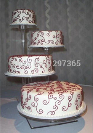 

wedding decoration/4 Tier Beautiful High Clear Detachable Cheap Acrylic wedding cake stand