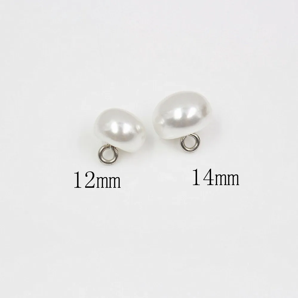 Dobrej jakości 8/10/12/14mm Pearl sweter z guzikami płaszcz przyciski dekoracyjne akcesoria DIY 10 sztuk/partia ZZ-0001