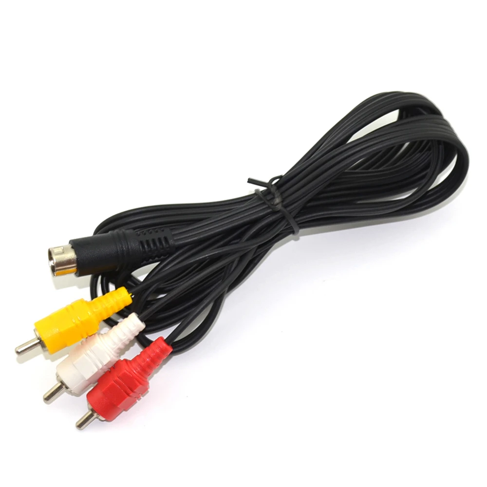 10pcs For Sega Genesis 2 3 Audio Video AV Cable Cord RCA Cable for Mega Drive MD 2 3