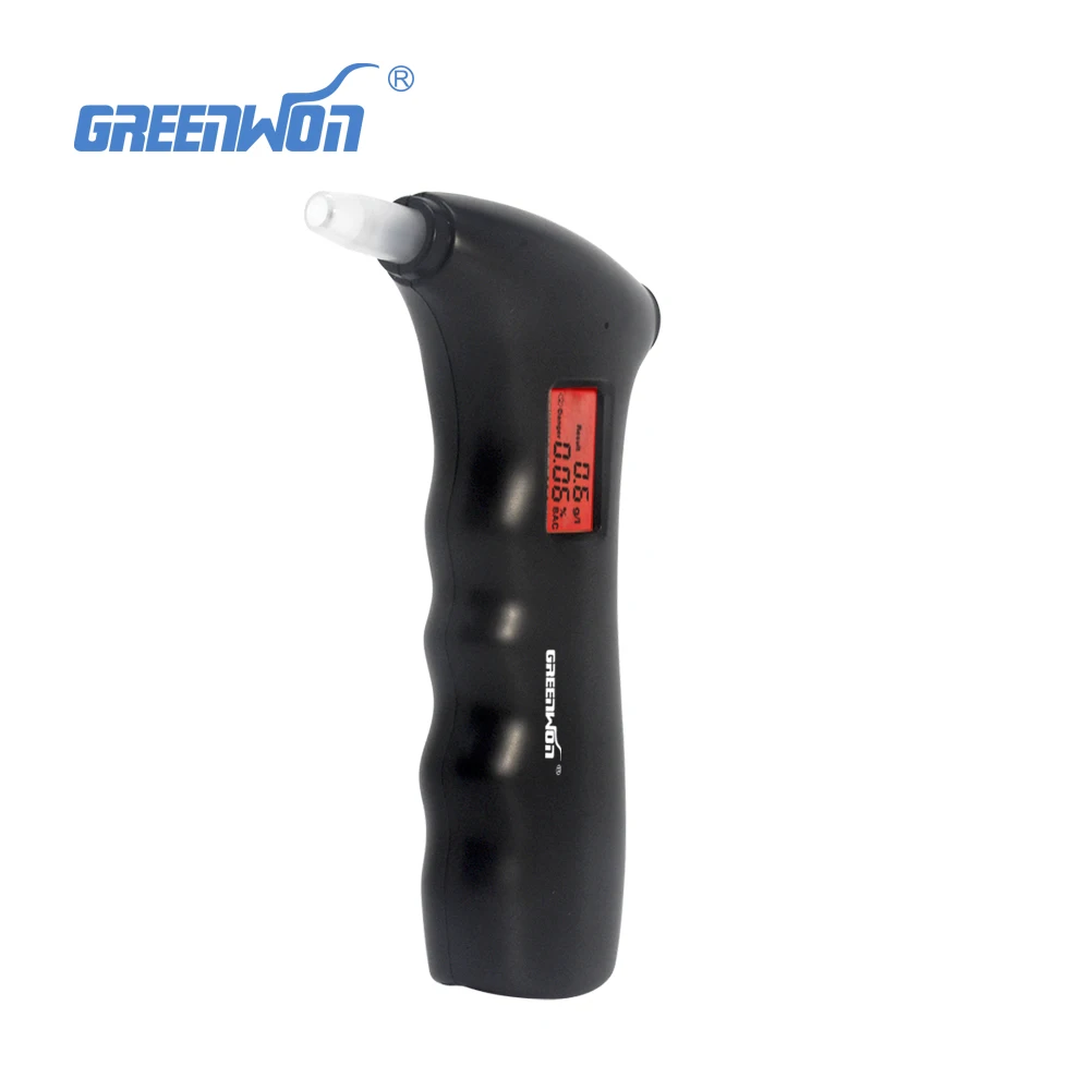 

2019 greenwon 65s MiniAlcohol Tester Breathalyzer Alcohol Detector With Red Backlight LCD Display & 5 Mouthpieces