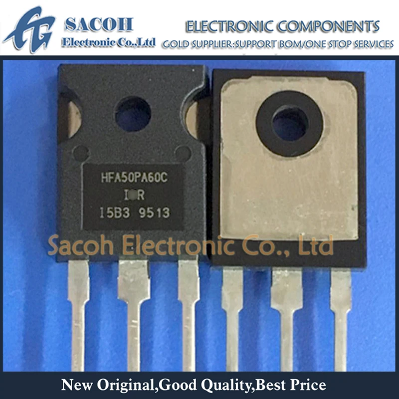 

Refurbished Original 5Pcs/Lot HFA50PA60C HFA50PA60CPBF HFA50PA60 50PA60 TO-247 50A 600V Ultrafast Soft Recovery Diode