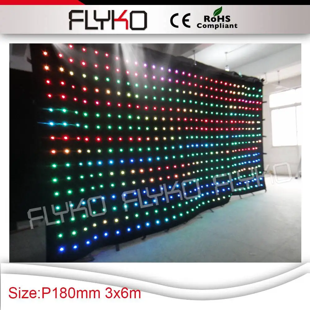 

P180mm FLYKO Professional manufacturer fashionable design RGB led video curtain