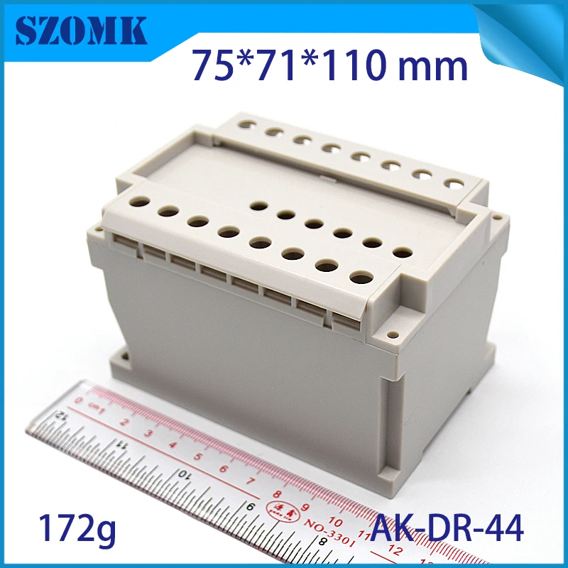 4 Pcs 110*75*71mm hot selling abs din rail plc industrial plastic enclosure housing case szomk equipment power supply enclosure