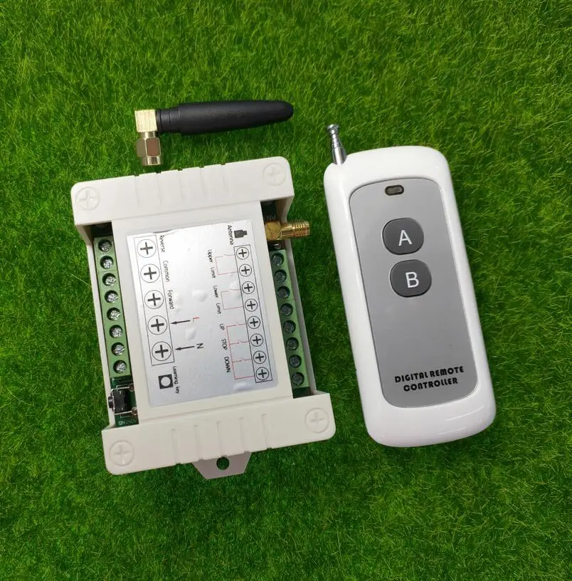 

433mhz RF 220V electric door/curtain/shutters limit wireless radio remote control switch for forward and reverse motors