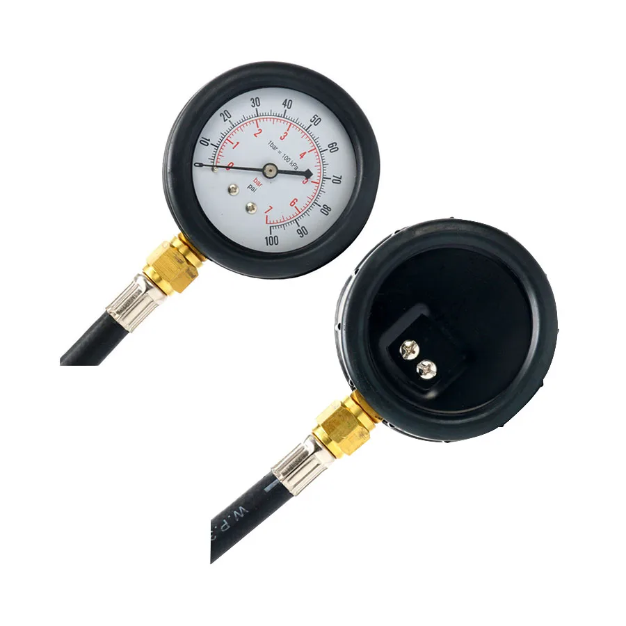 Universal 0-100 PSI Fuel Injection Pump Pressure Injector Tester Test Pressure Gauge Kit