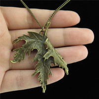 Hip Hop Trendy Plant Folding Maple Leaves чокер Pendant Necklaces Retro Hemp Leaf Large Weed Collier For Women Gift Jewelry